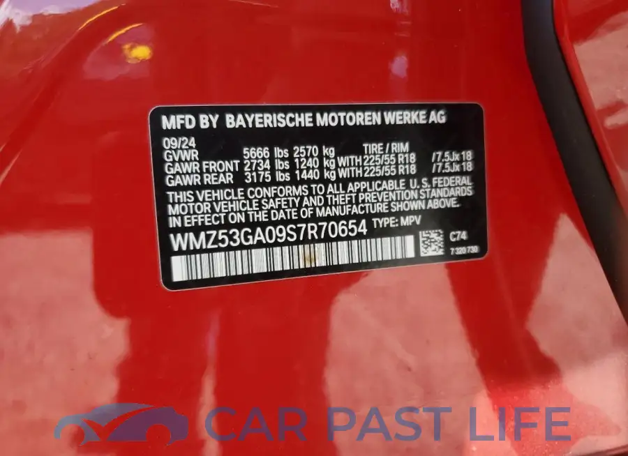 WMZ53GA09S7R70654# 13