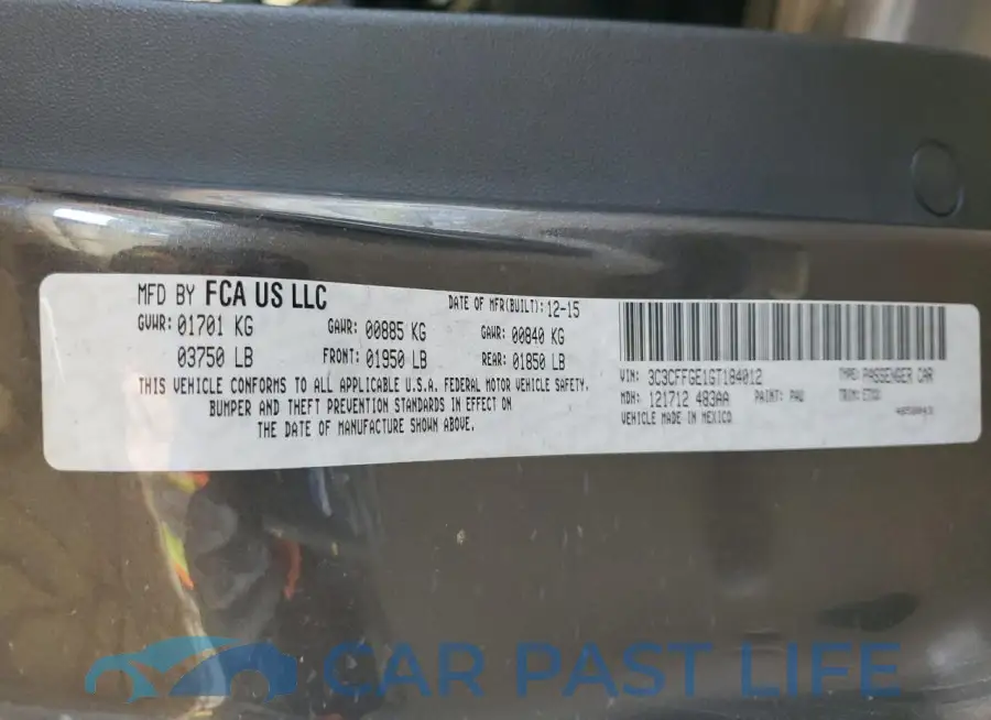 3C3CFFGE1GT184012# 12