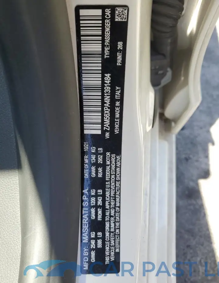 ZAM56XPA4N1391484# 12