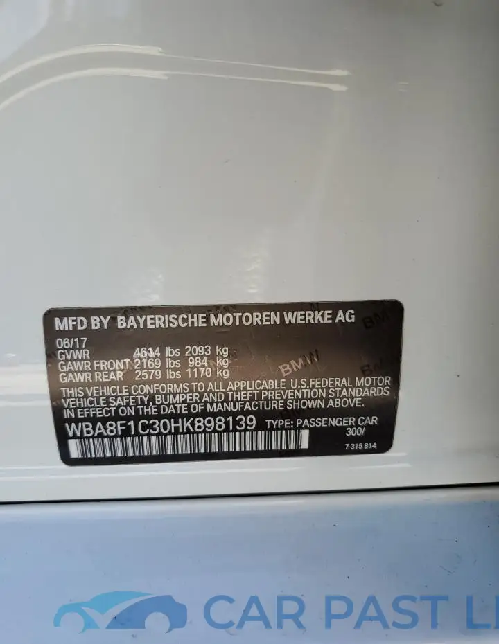 WBA8F1C30HK898139# 12