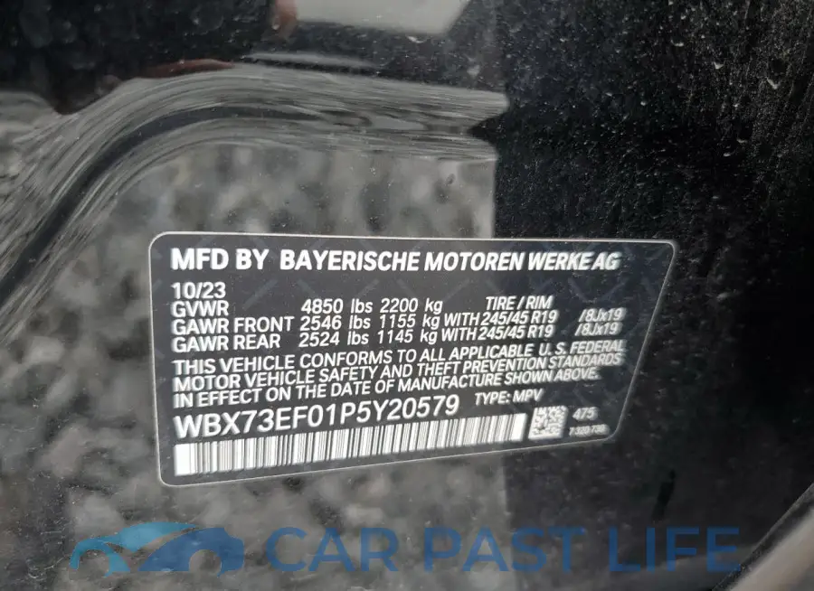 WBX73EF01P5Y20579# 13