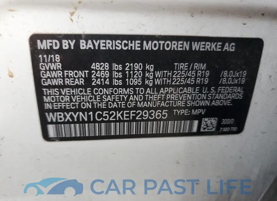 WBXYN1C52KEF29365# 12