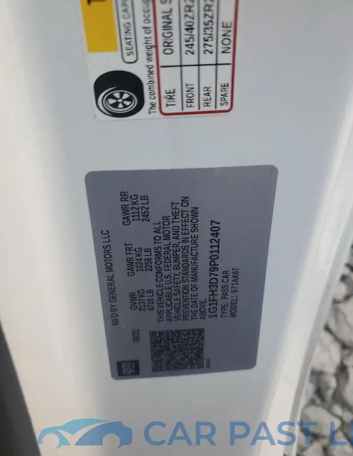 1G1FH3D79P0112407# 12