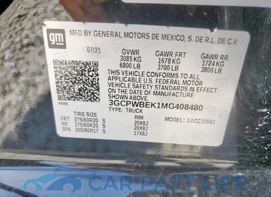 3GCPWBEK1MG408480# 12