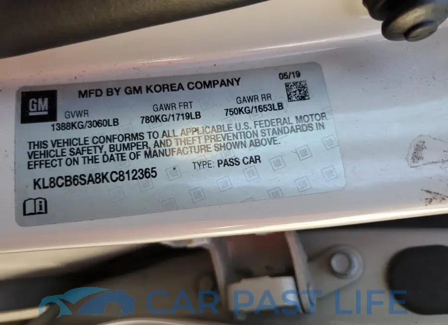 KL8CB6SA8KC812365# 12