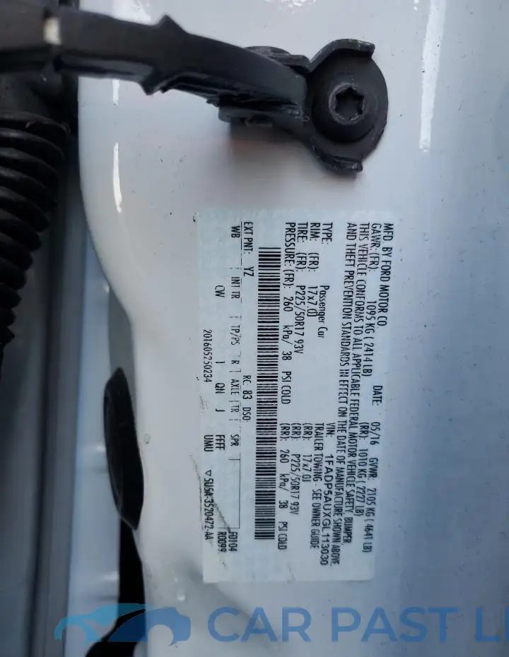 1FADP5AUXGL113030# 12