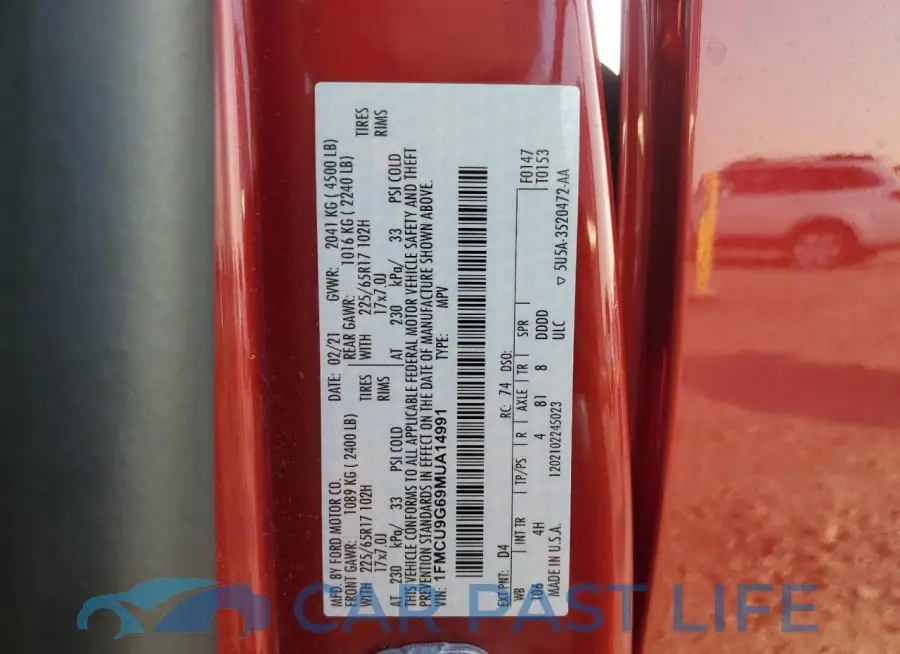 1FMCU9G69MUA14991# 13