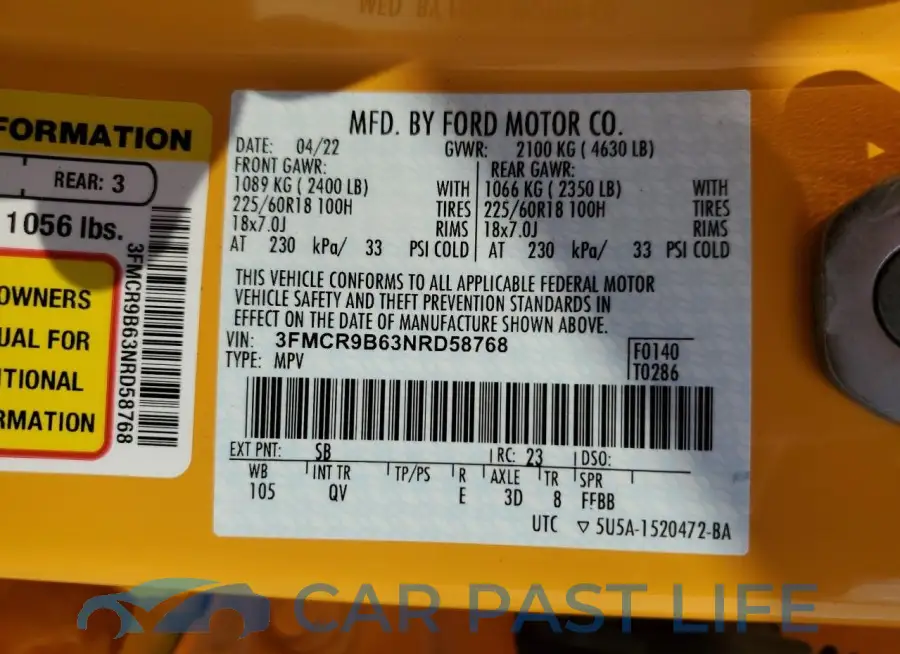 3FMCR9B63NRD58768# 13