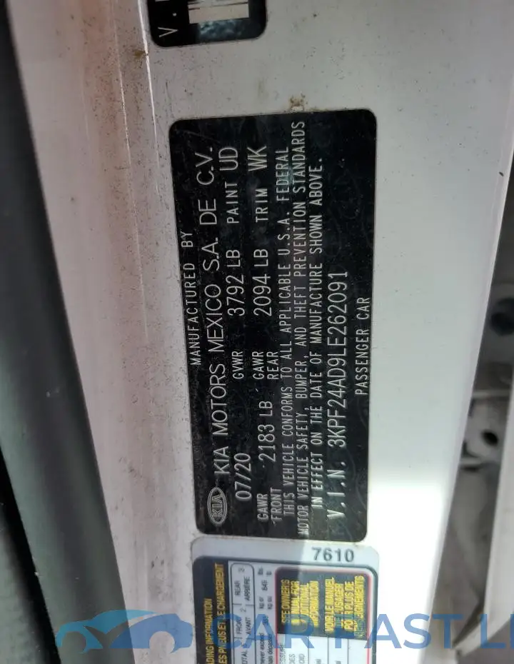 3KPF24AD9LE262091# 12
