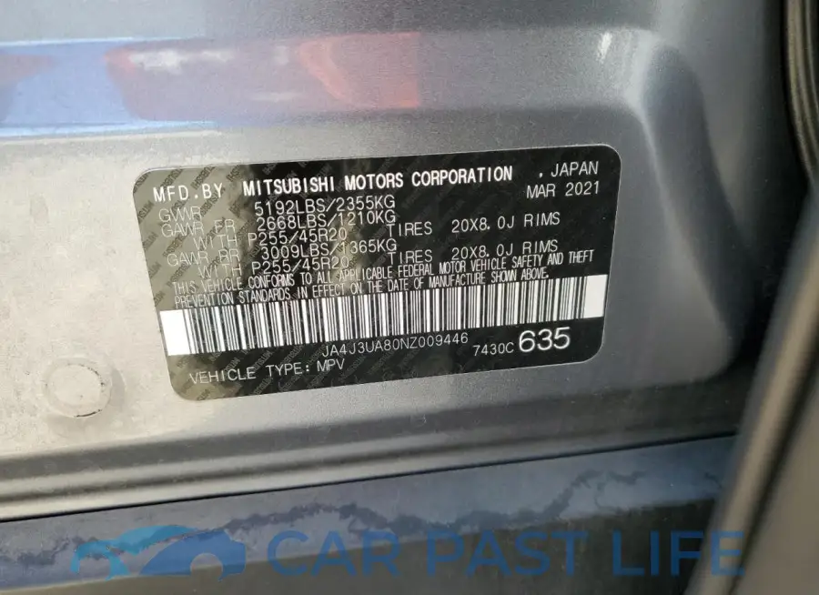 JA4J3UA80NZ009446# 14