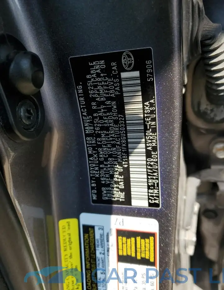 4T1BF1FK8GU503327# 13