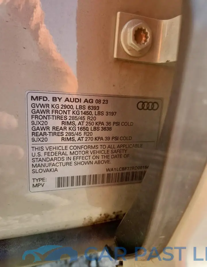 WA1LCBF77RD001540# 13