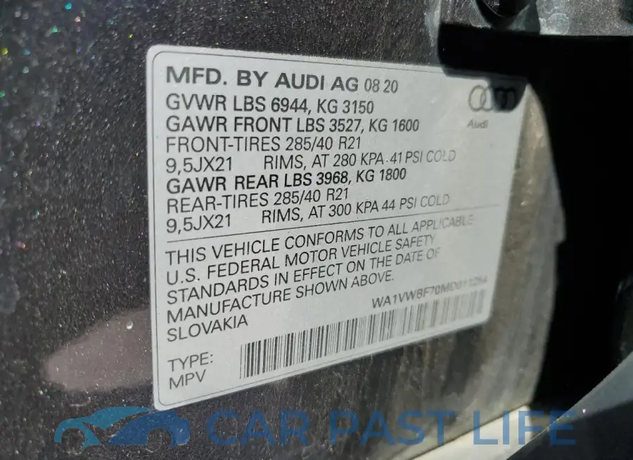 WA1VWBF70MD011254# 14