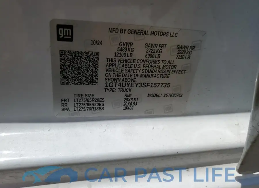 1GT4UYEY3SF157735# 12