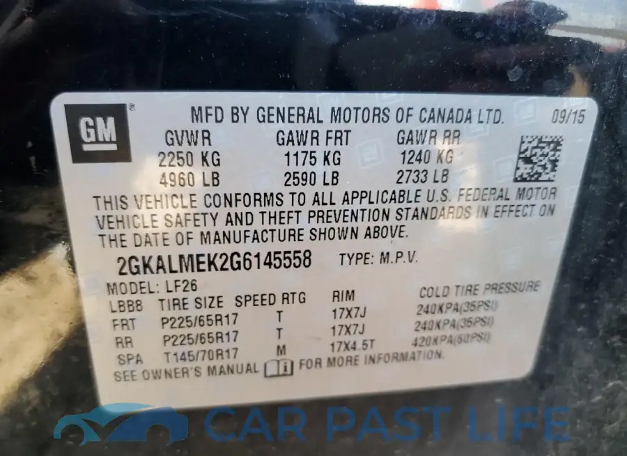 2GKALMEK2G6145558# 12