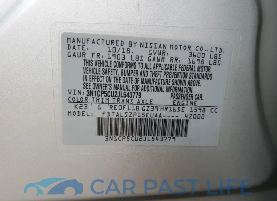 3N1CP5CU2JL543779# 14