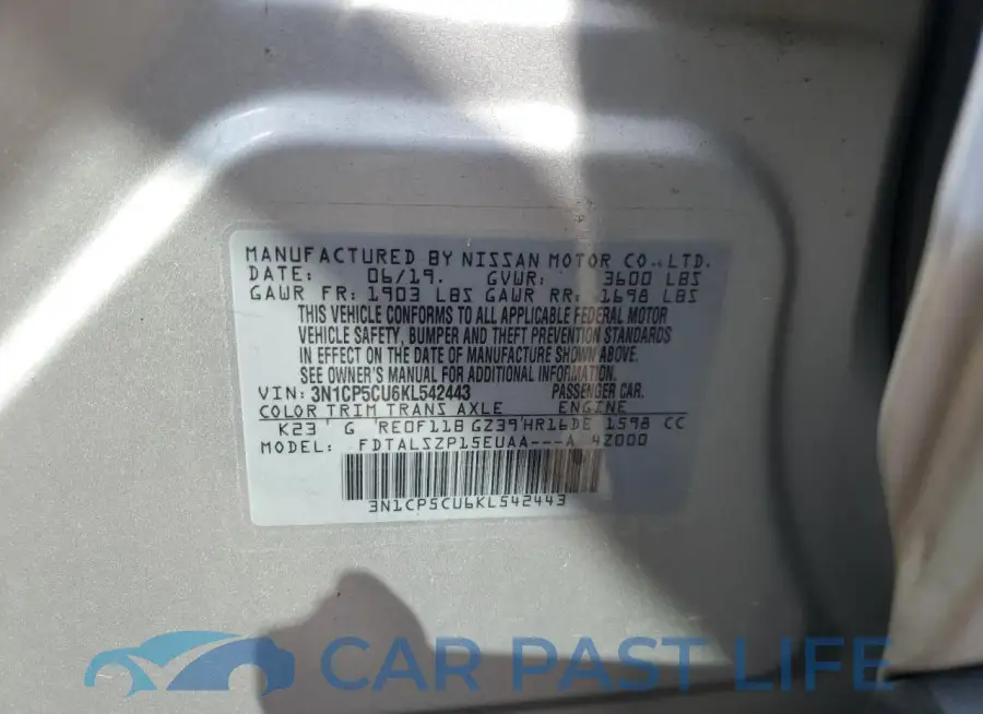 3N1CP5CU6KL542443# 13