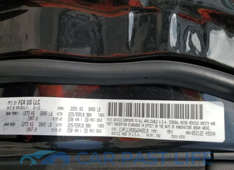 1C4PJLAB9GW346519# 13