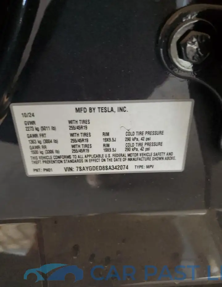 7SAYGDED8SA342074# 13