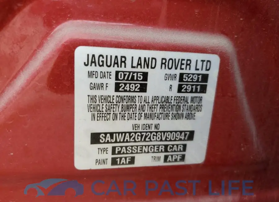 SAJWA2G72G8V90947# 12