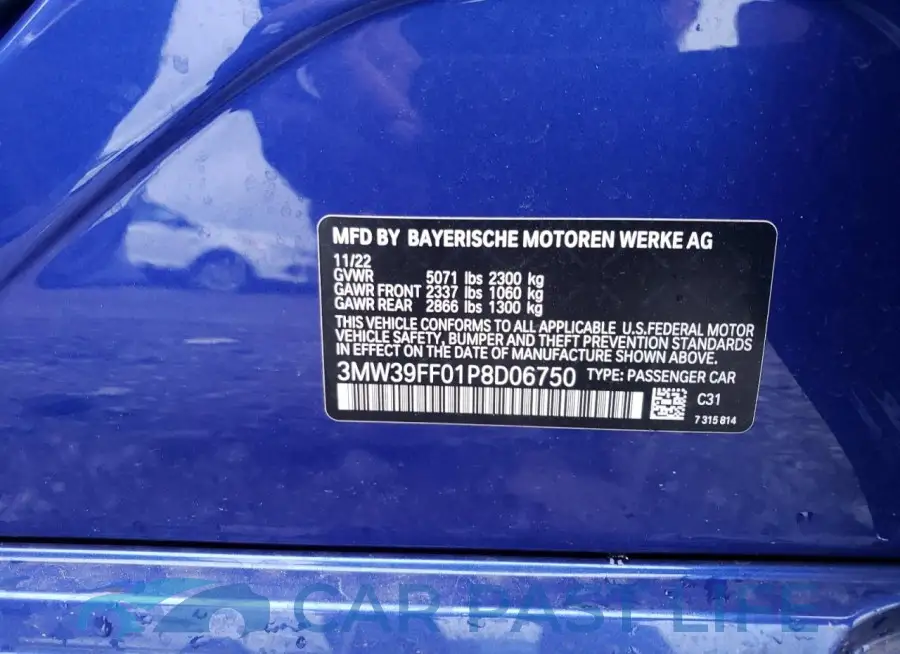 3MW39FF01P8D06750# 12