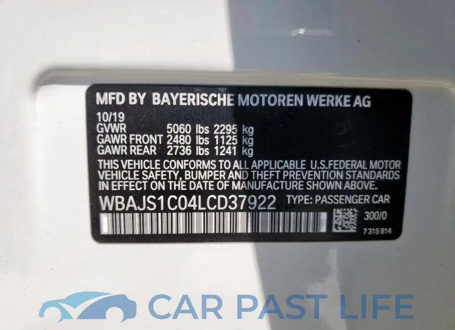 WBAJS1C04LCD37922# 12