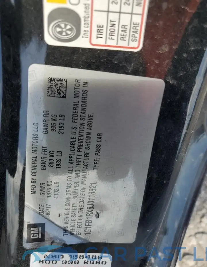 1G1FB1RX8J0118821# 12