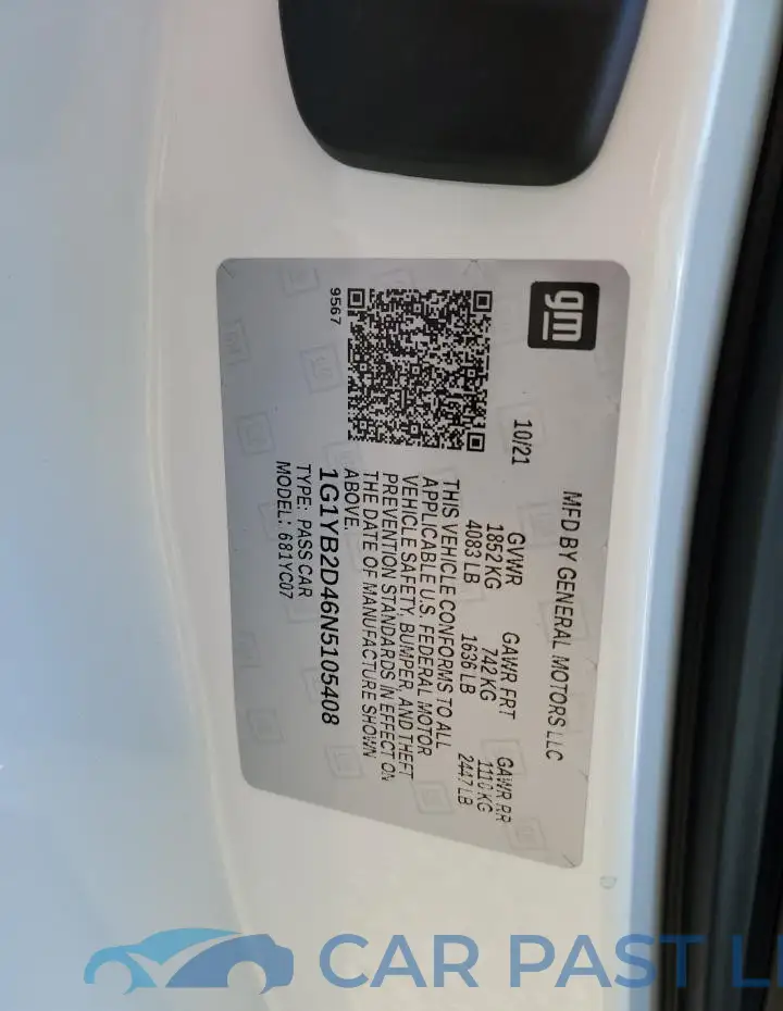 1G1YB2D46N5105408# 12