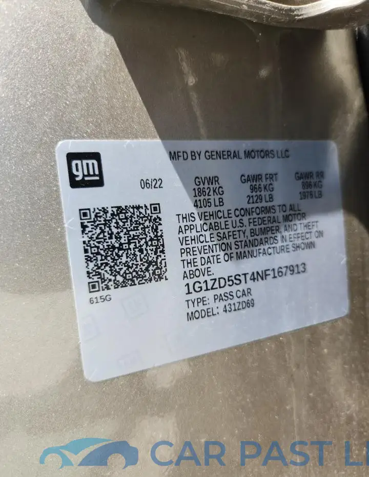 1G1ZD5ST4NF167913# 12