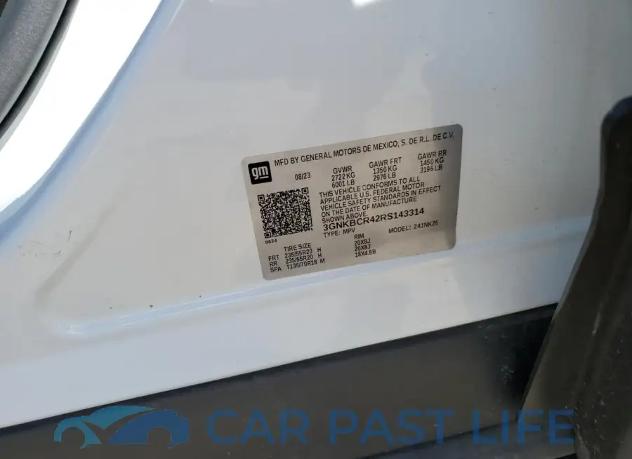 3GNKBCR42RS143314# 12