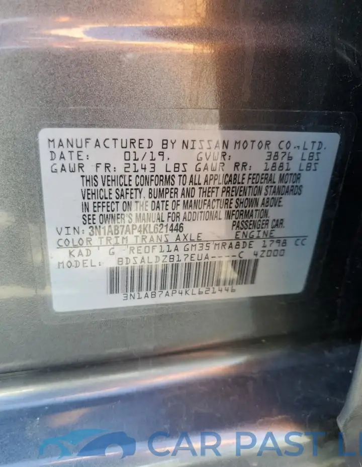 3N1AB7AP4KL621446# 12