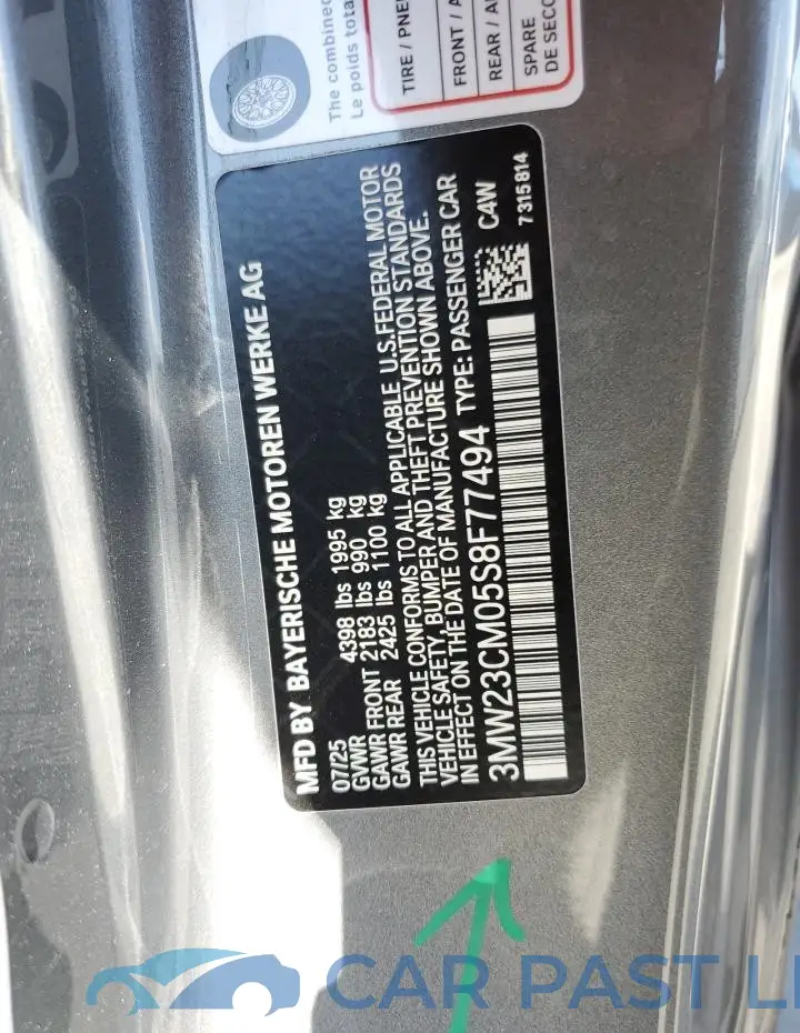 3MW23CM05S8F77494# 13