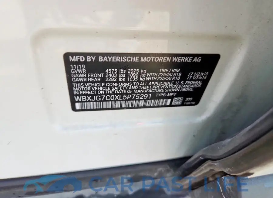 WBXJG7C0XL5P75291# 13