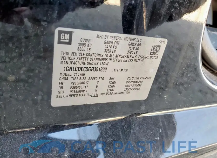 1GNLCDEC5GR351899# 13