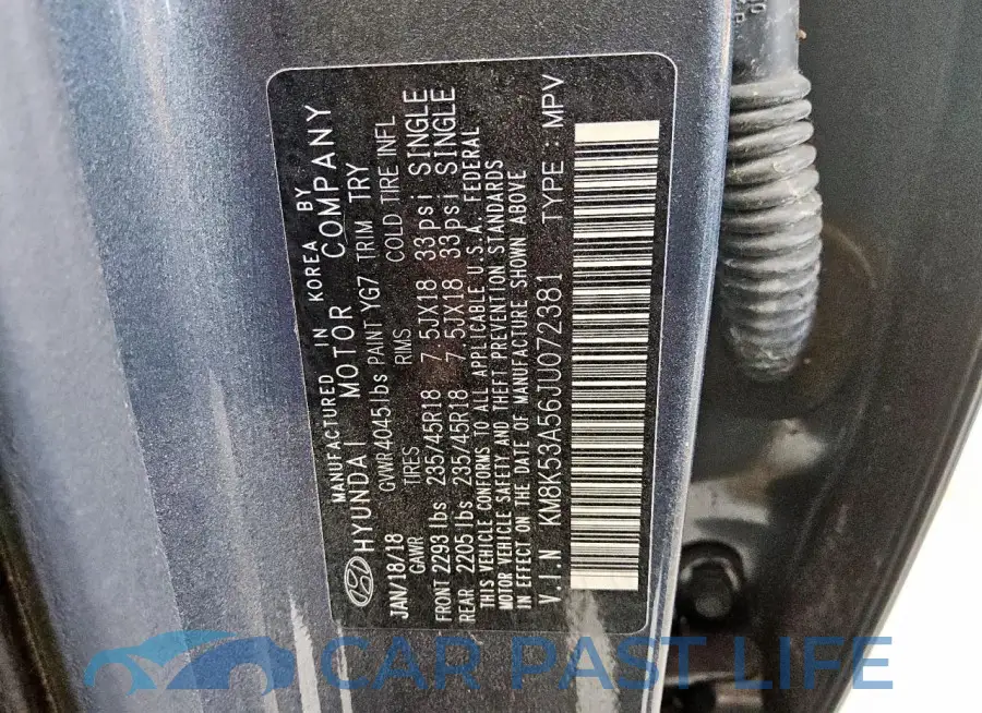 KM8K53A56JU072381# 12
