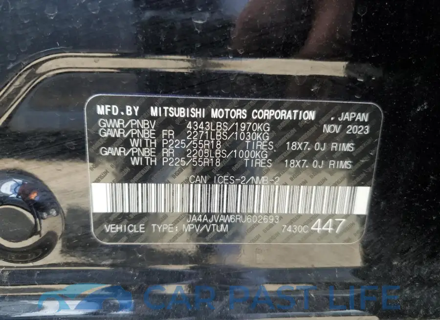 JA4AJVAW6RU602693# 13