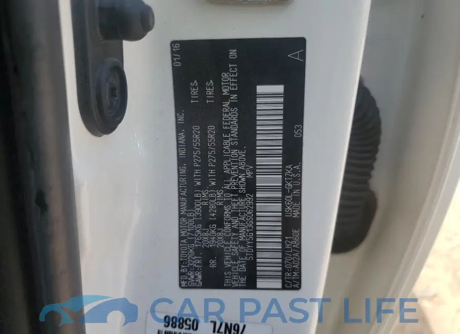 5TDYY5G13GS062992# 14