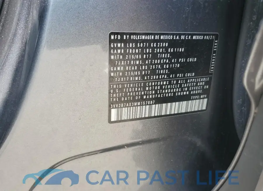 3VV2B7AX3MM157887# 12