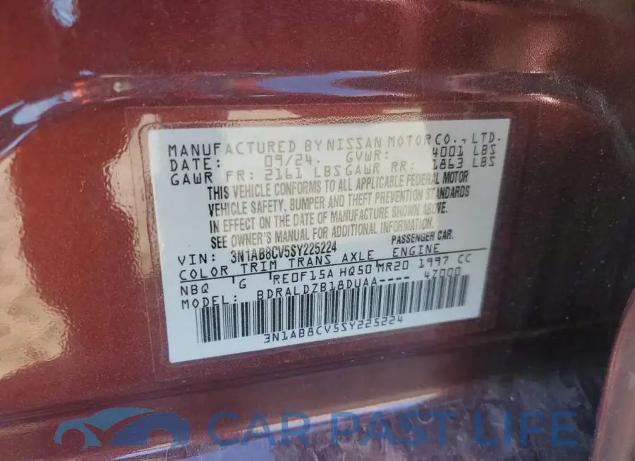 3N1AB8CV5SY225224# 12
