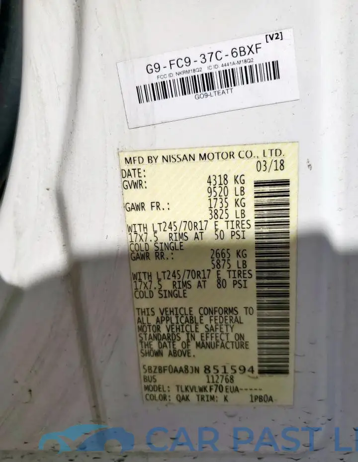 5BZBF0AA8JN851594# 13