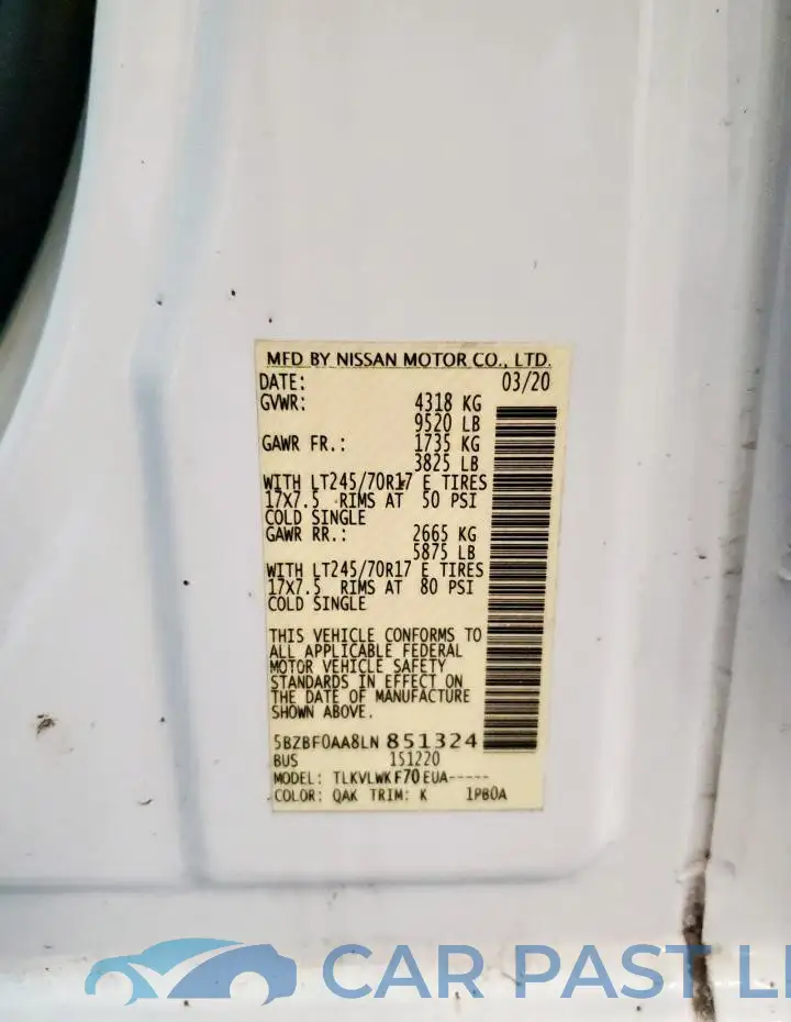 5BZBF0AA8LN851324# 13