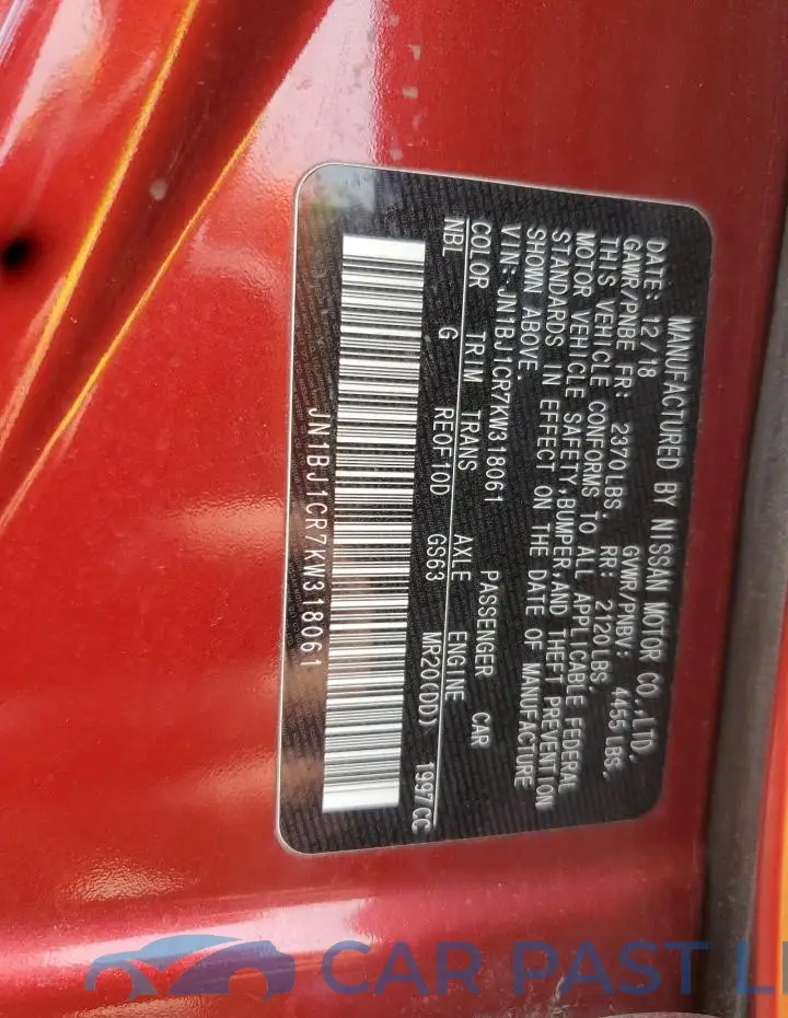 JN1BJ1CR7KW318061# 13