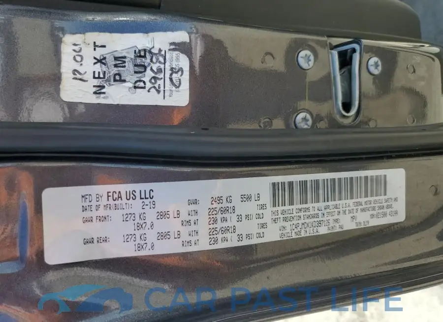 1C4PJMDX1KD397126# 12