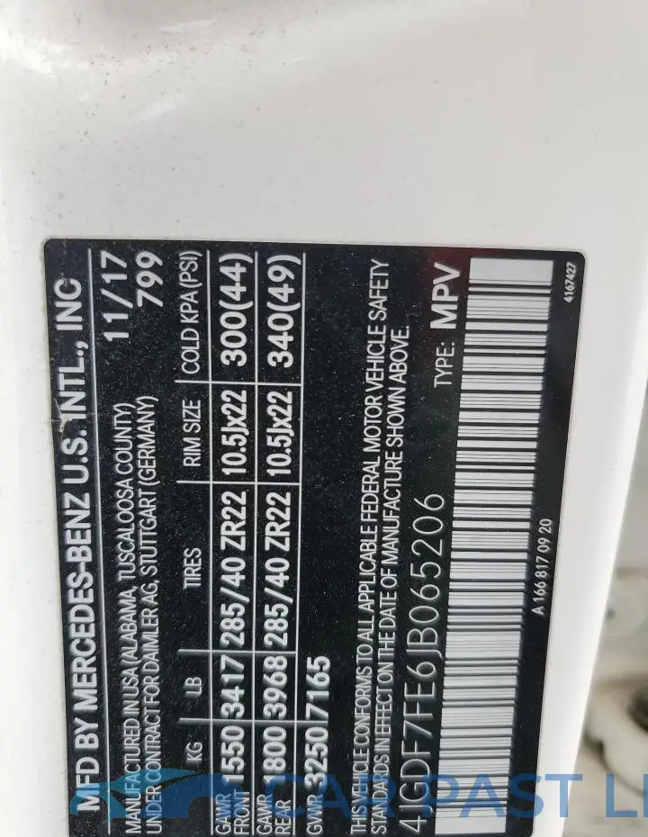 4JGDF7FE6JB065206# 13