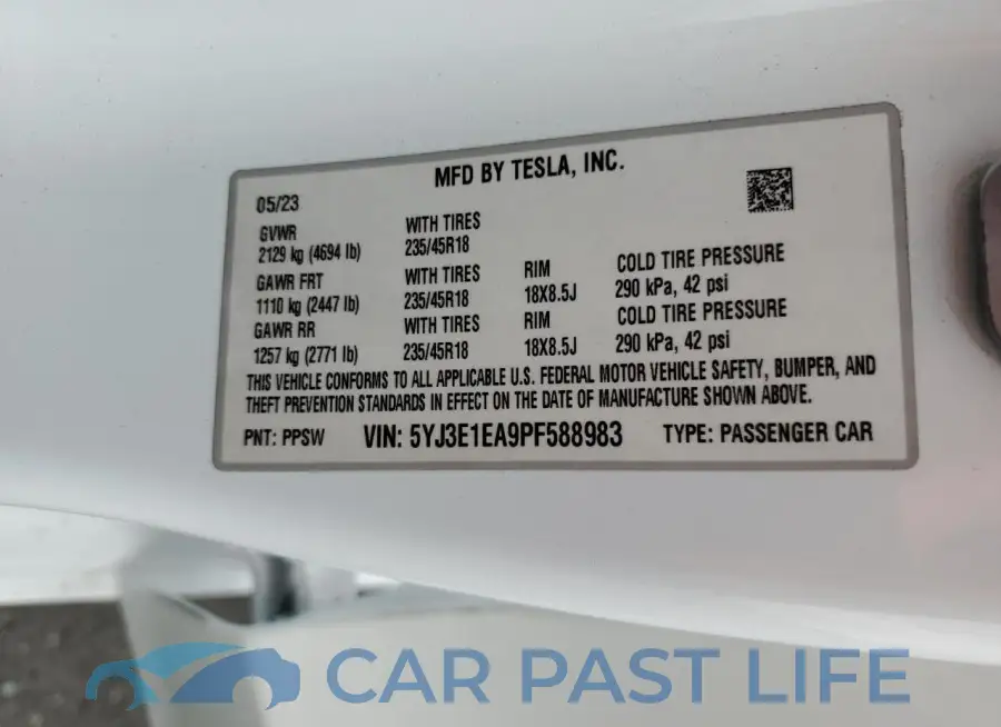 5YJ3E1EA9PF588983# 12