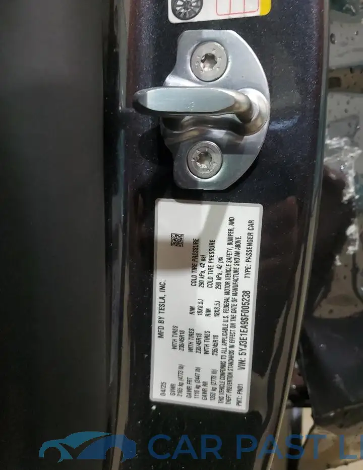 5YJ3E1EA9SF005238# 12