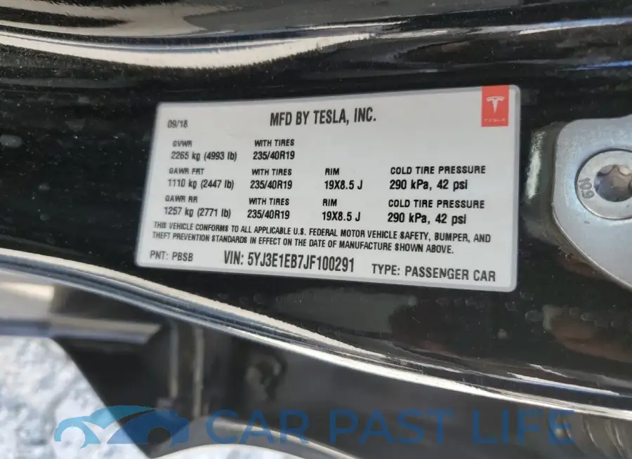 5YJ3E1EB7JF100291# 12