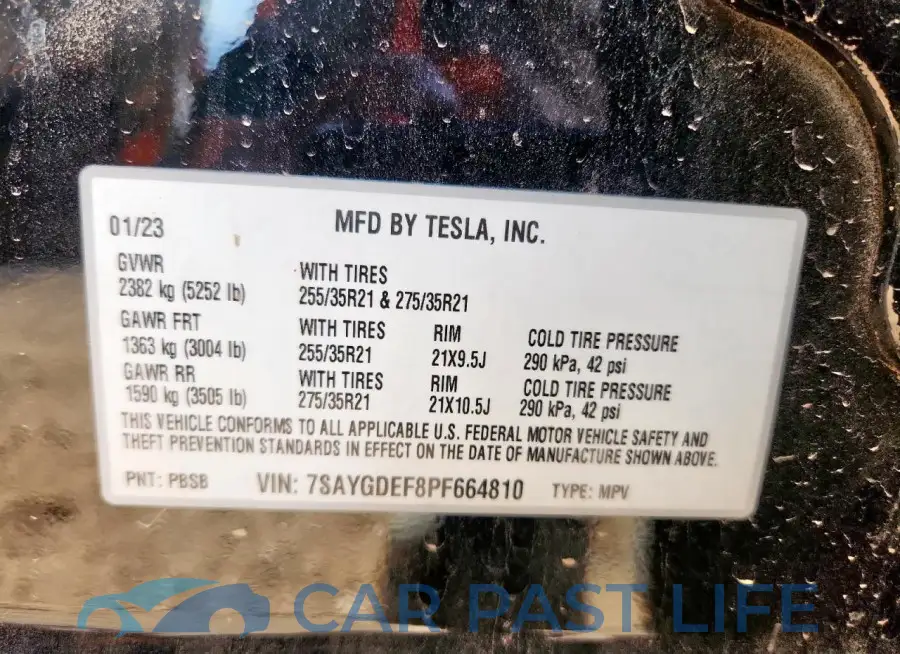 7SAYGDEF8PF664810# 13