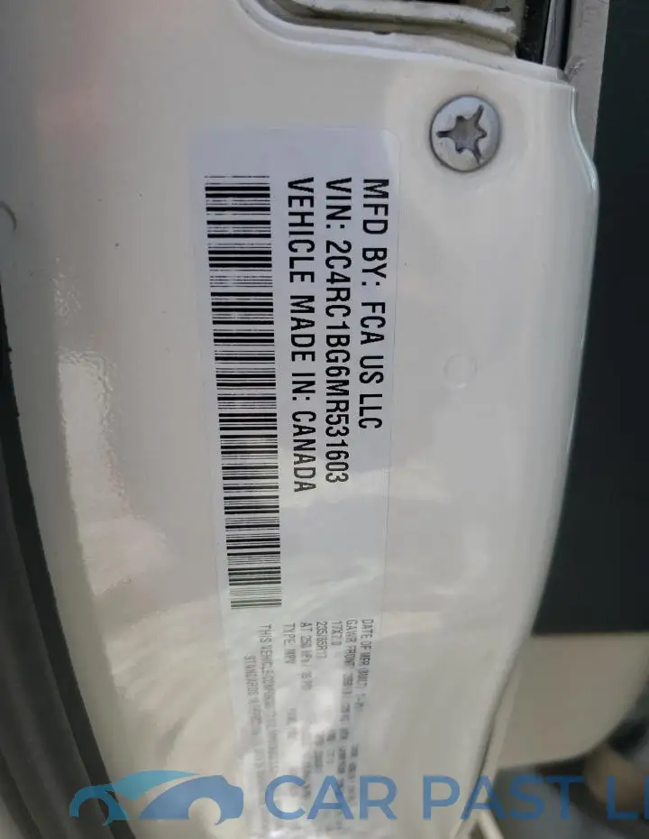 2C4RC1BG6MR531603# 12