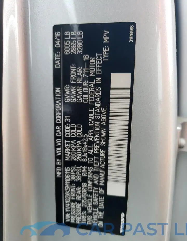 YV4102XK5H1106115# 14